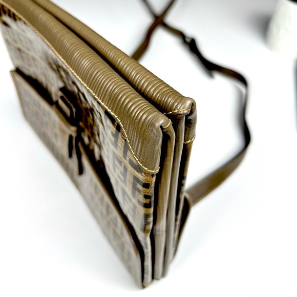 FENDI Zucca Shoulder Bag Coating Canvas And Leather - Picture 4 of 12